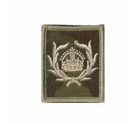 Ivory on Multicam/MTP Rank Patch Hook Backed King's Crown C3R (WO2 RQMS) Army - Multi Terrain Pattern - British Military