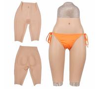 Ivory,One Size,Silicone Vagina Panties Butt Shaper Control Shorts Hiding Gaff Boxer Briefs Buttock Enhance Underwear for Ladyboy