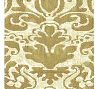 Ivory Pallazo Ivory Goldl Christmas Caspari Cocktail or Tea Napkins Paper 25 cm Square 20 in Pack