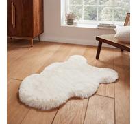 Ivory Plain Shaggy Luxurious Modern Rug For Living Room And Bedroom-60Cm X 180Cm (Double)