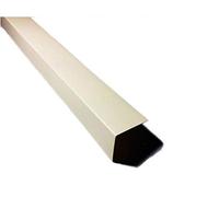 Ivory Plastic Plastic PVC Corner 90 Degree 2.5 Meters Angle Trim Wall Corner Guard Edge Protector TMW Profiles (50mm x 50mm x 2.5M)