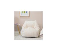 (Ivory) rucomfy Indoor Jumbo Cord Snuggle Bean Bag Chair for Kids