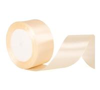 Ivory Satin Ribbon - 50mm x 2" Thick, Cream, Wedding & Gift Wrapping