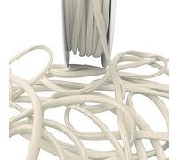 Ivory Spaghetti Strap Satin Cord Tubular Satin Strap Flat Trim String Non Stretch Strapping Dresses Swimwear Bikini Lingerie Corset Ties Dresses Top Dressmaking (5mm - Ivory - 25 Meters)