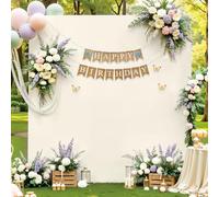 Ivory Square Arch Backdrop Cover 6.6FT x 6.6FT Arch Covers Stretchy Backdrop Spandex Fitted Arch Cover Balloon Photo Backdrops Covers for Wedding Birthday Party Graduation Baby Shower Decoration