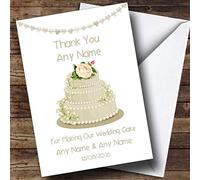 Ivory Thank You for Making Our Wedding Cake Personalised Thank You Card | Thank You Card | Thank You Appreciation Card