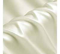 Ivory White 100% Pure Silk Charmeuse Fabrics Solid Silk Satin Fabric by The Metre for Sewing Width 114cm