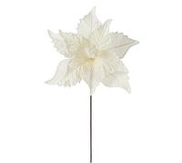 Ivory & White Artificial Poinsettia Flower, 30 cm