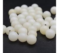 Ivory White Bodhi Root Round Beads - 100 Beads - Loose Mala Prayer Beads - 8mm