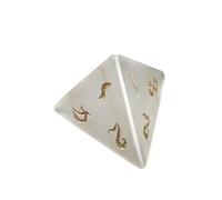 Ivory White Cat's Eye Crystal Dice - Hand-Carved Gemstone Dice D4 D6 D8 D10 D12 D20 Percentile or 7PCS Polyhedral Set for DND RPG(D4Face)