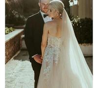 Ivory/White Cheap Soft Veil Simple Wedding Cathedral with Comb Veil Accessories 3m/4m for Brides 2022 New-ivory-400cm