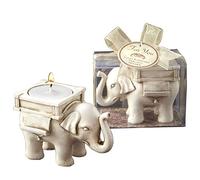 Ivory White Tealight Holder Exquisite Elephant Design Candle Holder Scented Wax Holder Pack of 2
