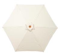 Royalcraft Ivory 2.5m Woodlook Crank and Tilt Parasol, Cream