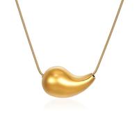 IvoryHaid Tear Drop Necklace for Women Gold Stainless steel hollow teardrop pendant necklace Dupes Drop Dainty 14k Gold Plated Water Hypoallergenic Pendant Necklace,Gifts For Mothers,Girlfriends,And