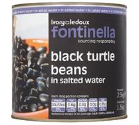 Ivorys Ledoux Fontinella Black Turtle Beans in Salted Water 2.5kg x 6 | Ready Cooked Black Beans for Catering, Foodservice & Bulk Use (15kg)