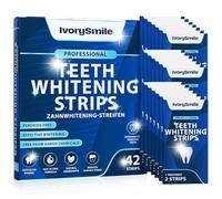 IvorySmile Professional Teeth Whitening Strips 21 Treatments | Safe for Enamel | Non Sensitive Teeth Whitening | Bright Smile Without Any Harm | Pack of 42 Strips + Mouth Opener Included