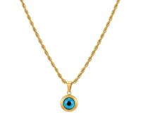 IVSDCFVLK Minimalist Blue Evil Eye Choker Necklace Dainty Round Eye Charm Tarnish Resistant Fashion Daily Layering
