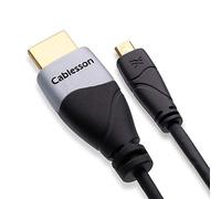Ivuna 1m Micro (Type D) HDMI High Speed Cable with Ethernet (v1.4a / 2.0) Gold Plated 3D 1080p 4k2k - Connecting Devices using the Micro HDMI connector