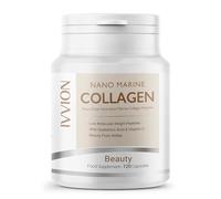 ivvion 2000 mg Complex Bio-Nano Marine Collagen with Vitamin C, Hyaluronic Acid, Ceramides, Bamboo Silica & Zinc - 120 HPMC Capsules - Skin, Hair & Joint Support Supplements - Made in UK