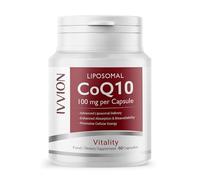 IVVION Liposomal CoQ10 100mg - Advanced Liposomal Delivery for Enhanced Absorption, Supports Cellular Energy & Heart Health, Vegan Non-GMO Coenzyme Q10, 60 Capsules (1 Per Day)