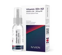 IVVION Preservative Free Vitamin D3 4000 IU + K2 120 µg, Spray, 2-Month Supply