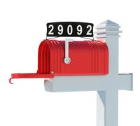 IVWVI Metal Mailbox Numbers, Double sided House Numbers plaque for Outside, Waterproof, Horizontal & Vertical Mounted Address Sign for Street Yard Home(metal)