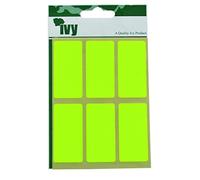 IVY 25 X 50 YELLOW SELF-ADHESIVE LABELS PK OF 24