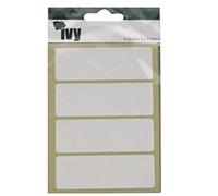 Ivy 25mm x 75mm White Self Adhesive Labels Rectangle Sticky Labels (28 Stickers)