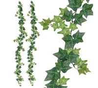 Ivy Artificial 2 m 2 Pieces, Ivy Garland Many 165 Pieces Leaves, Artificial Plants, Art Ivy Artificial Hanging Plants Vine Plants Hanging Ivy Vines, Wedding Room Wall Balcony Wedding Garden Decoration