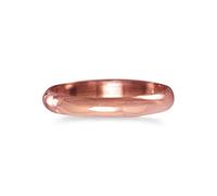 IVY & BAUBLE Uncoated Solid Pure Copper Ring Band for Men & Women, Made In USA, 3mm, 6mm, 8mm, Size 4-13, Metal, No Gemstone