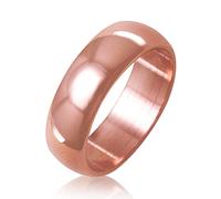 IVY & BAUBLE Uncoated Solid Pure Copper Ring Band for Men & Women, Made In USA, 3mm, 6mm, 8mm, Size 4-13, Metal, No Gemstone