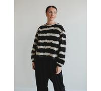 Ivy Black Wavy Stripe Print Sweatshirt Turtledove London Black 18-22