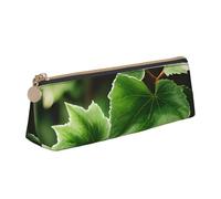 Ivy Blossoms Tree Print Leather Pencil Case Zipper Pencil Multifunctional Stationery Bags