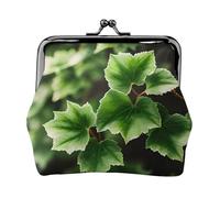 Ivy Blossoms Tree Print Women'S Kiss Lock Coin Pouch, Mini Wallet For Cards And Lipstick, Soft Compact Purse