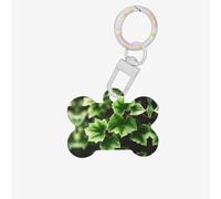 Ivy Blossoms Tree Printing Dog Tag Bone Shaped Double Sided Pattern Dog Id Tags Bone Shaped Pet Name Tags Dog Collar Tags