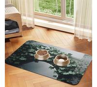 Ivy Bridge Pet Feeding Mat Dog Cat Eating Food Absorbent Leather Tablecloth for and Water Bowl Waterproof No Stains Quick Dry Non-Slip 17.72 * 11.8IN