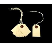 Ivy Cream Manilla Strung Tags 54mm x 29mm Luggage Labels Tags Tickets Tie On String Labels (200 Pack)