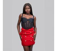 Ivy Ekong Fashion Mia Tweed Mini Skirt - Red - M/L - RED