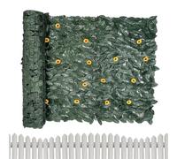 Ivy Fence Privacy Screen - 9.84ft Decorative Faux Artificial Green Wall Panel, Dense Leaf Shade Cover Balcony Privacy Barrier Outdoor Decor | Patio Garden Porch Apartment Backyard Outside Fencing