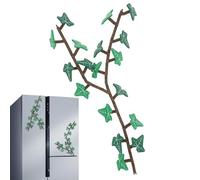 Ivy Fridge Magnet With Articulating Stems, Wild Lvy Magnetic Leaves clip, Printed Magnets Hinges For Fridge,Grocery List Magnet Ivy For Locker Fridge