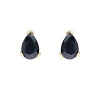 Ivy Gems 9ct Yellow Gold Midnight Sapphire Tear Drop Small Stud Earrings