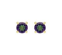 Ivy Gems 9ct Yellow Gold Mystic Green Topaz Stud Earrings