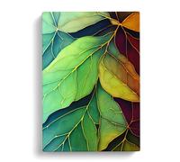 Ivy Leaf Expressionism Style Vol.1 Canvas Print for Living Room Bedroom Home Office Décor, Wall Art Picture Ready to Hang, 30x20 Inch (76x50 cm)