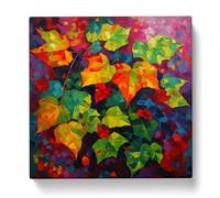 Ivy Leaf Fauvism Canvas Print for Living Room Bedroom Home Office Décor, Wall Art Picture Ready to Hang, 20x20 Inch (50x50 cm)