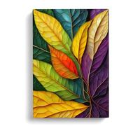Ivy Leaf In Colour Vol.1 Canvas Print for Living Room Bedroom Home Office Décor, Wall Art Picture Ready to Hang, 30x20 Inch (76x50 cm)