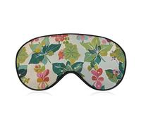 Ivy Leaf Sleep Mask with Adjustable Strap, Breathable Sleep Masks for Women Men, Soft Eye Mask for Side Sleepers, Travel, Office Nap, Airplane & Blocking Light