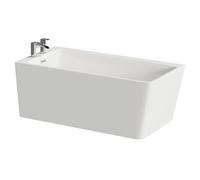 Ivy Left Hand Square Single Ended Freestanding Corner Fit Bath | White | Acrylic | 1500mm x 740mm