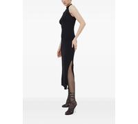IVY OAK Klaudia ribbed split midi dress - Black 34
