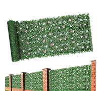 Ivy Privacy Fence Screen - Artificial Greenery Panel for Outdoor Use | UV Protected Faux Hedge Wall with Easy Installation, Weather Resistant, Ivy Fencing for Patio Balcony Garden Divider