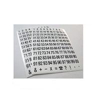 Ivy Self Adhesive Sticky Label Stickers Labels 9mm Size 220 Black 1-99 Numbers (Pack of 5)